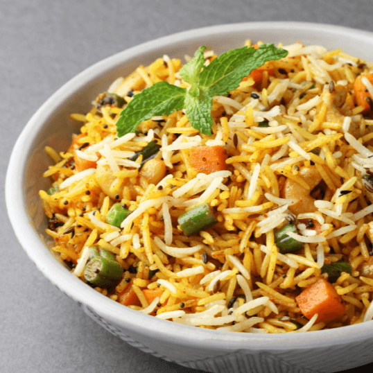 Delicious jain pulao