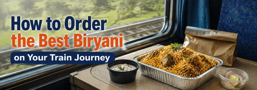 How to get biryani delivery in train