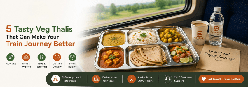 Veg Thali on Train
