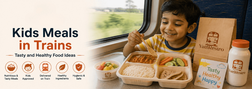 Healthy and energetic food delivery on train with YatriRestro.